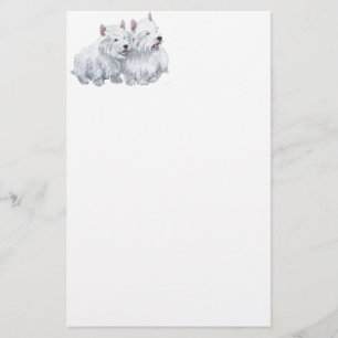 Two West Highland White Terriers Stationery