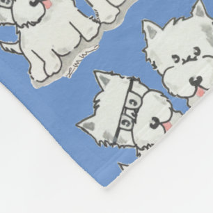 Two Westies Fleece Blanket