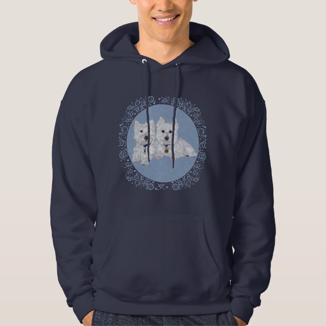 Two Westies Hoodie (Front)