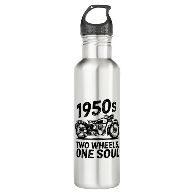 Two-Wheel, One-Soul Motorcycle 710 Ml Water Bottle (Front)