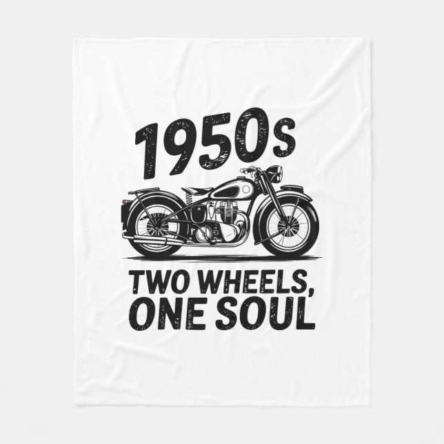 Two-Wheel, One-Soul Motorcycle Fleece Blanket (Front)