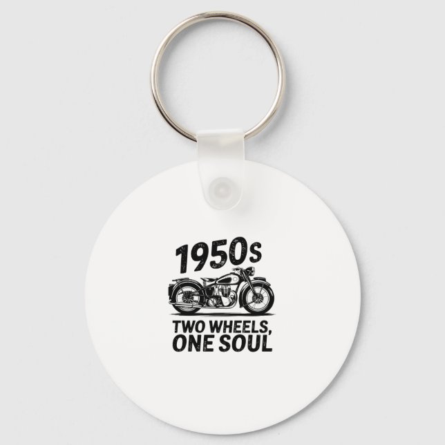 Two-Wheel, One-Soul Motorcycle Key Ring (Front)