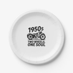 Two-Wheel, One-Soul Motorcycle Paper Plate