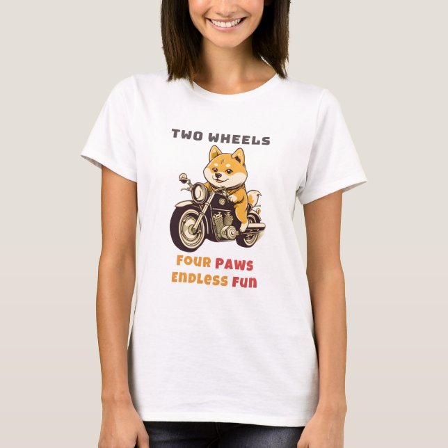 Two Wheels Four Paws Endless Fun Outdoor  T-Shirt (Front)