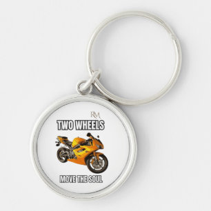Two Wheels Move the Soul Motorcycle Shirt   Biker  Key Ring