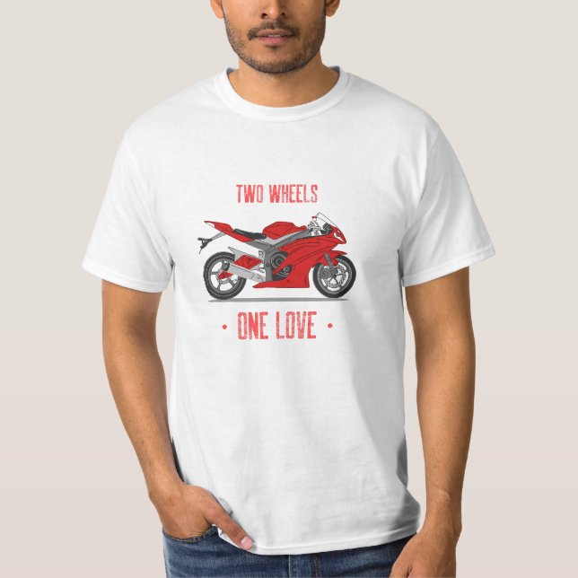 Two wheels one love T-Shirt (Front)