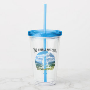 Two wheels, one soul. cycling sport acrylic tumbler