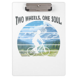 Two wheels, one soul. cycling sport clipboard