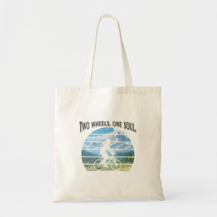 Two wheels, one soul. cycling sport tote bag