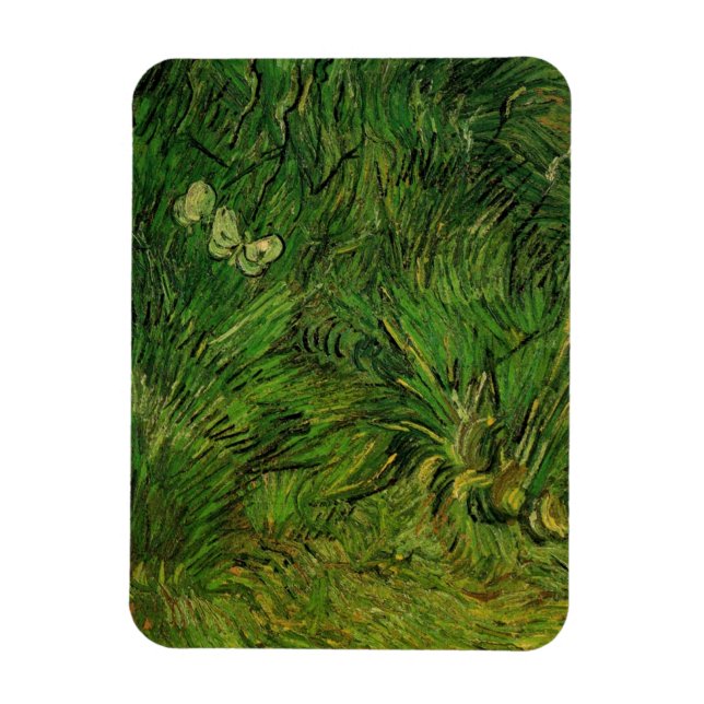 Two White Butterflies by Vincent van Gogh Magnet (Vertical)