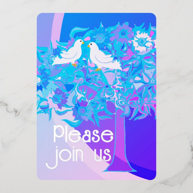 Two White Doves Art Deco Style (Front)