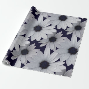 two white flowers wrapping paper