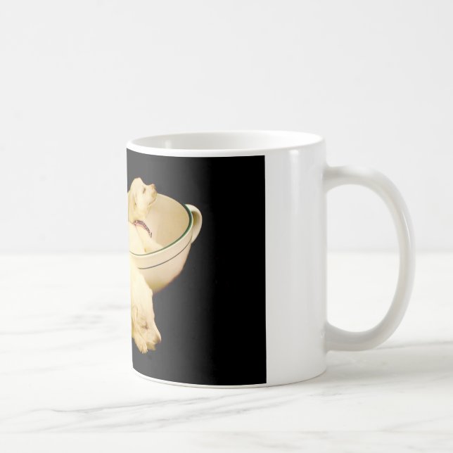 Two White German Shepherd Puppies Coffee Mug (Right)
