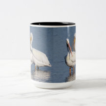 Two White Pelicans Mug