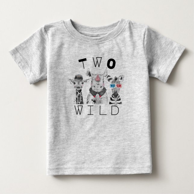 Two Wild | 2nd Birthday T Shirt (Front)