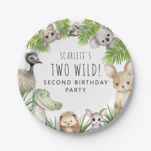 Two Wild! Aussie Animal Birthday Party Paper Plate