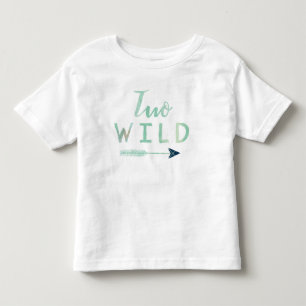 Two Wild Blue Tribal Hipster Arrow Birthday Shirt