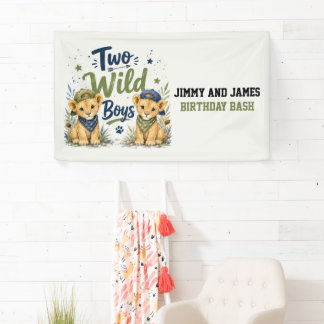 Two Wild Boys Birthday Bash Welcome Sign