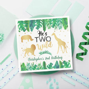 Two Wild Boys Second Birthday Party Napkin