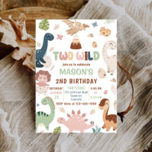 Two Wild Cute Dinosaur 2nd Birthday Party