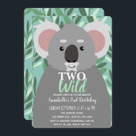 Two Wild Cute Koala Kids Second Birthday  Invitation<br><div class="desc">Celebrate your sweetie's special day with this Two Wild Cute Koala Kids Second Birthday design.  You can customise this further by clicking on the "PERSONALIZE" button.  Matching Items in our shop for a complete party theme. For further questions please contact us at ThePaperieGarden@gmail.com</div>