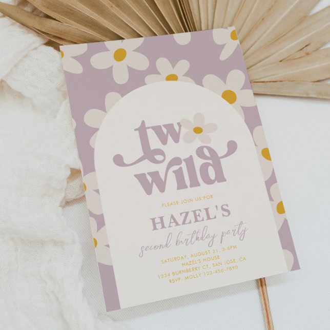 Two Wild Daisy Birthday Invitation (Creator Uploaded)