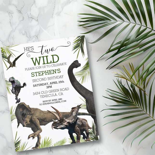 Two Wild Dinosaur Tyrannosaurus Raptor Birthday  (Creator Uploaded)