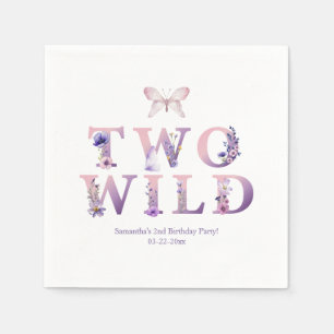 Two Wild Floral Birthday Napkin