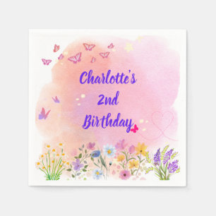 "Two Wild & Full of Wonder" 2nd Birthday Party Napkin
