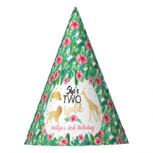 Two Wild Girls Second Birthday Party Hat