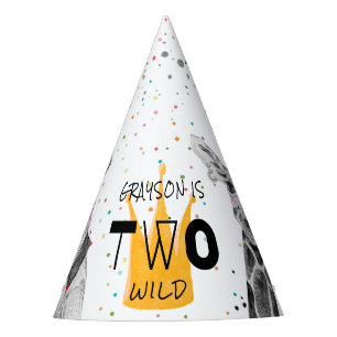 Two Wild   Modern Simple Party Animal Party Hat