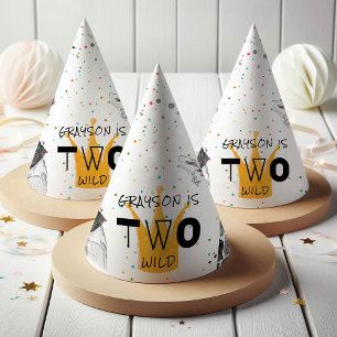 Two Wild   Modern Simple Party Animal Party Hat