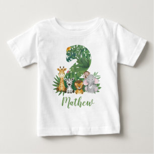 Two Wild One 2nd Birthday Jungle Safari T-shirt