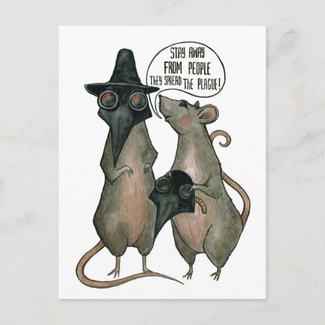 two wild rats postcard (Front)