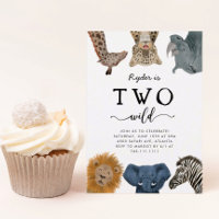 Two Wild Safari Animals 2nd Birthday