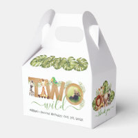 Two Wild Safari Animals 2nd Birthday Jungle Photo