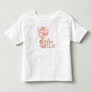 Two Wild Safari Jungle Theme 2nd Birthday Toddler T-Shirt