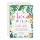 TWO WILD Tropical Jungle Animals 2nd Birthday