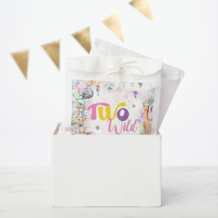 Two Wild Tropical Safari Animals Second Birthday Favour Bags