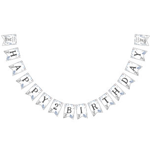 Two Wild wolf themed birthday party decor Bunting