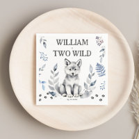Two Wild wolf themed birthday party printed