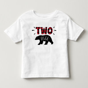 Two Wild Woodland Bear Plaid Flannel T-Shirt