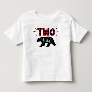 Two Wild Woodland Bear Plaid Flannel T-Shirt