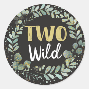 Two Wild Woodland Birthday Stickers Favour Labels