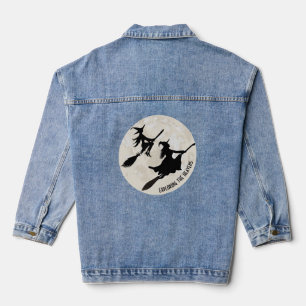 two witches exploring the heavens denim jacket