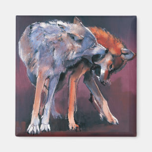 Two Wolves 2001 Magnet
