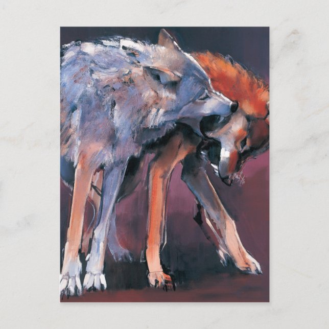 Two Wolves 2001 Postcard (Front)