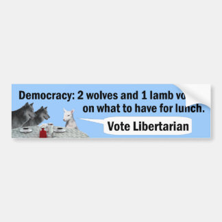 Two Wolves and a Lamb Bumper Sticker