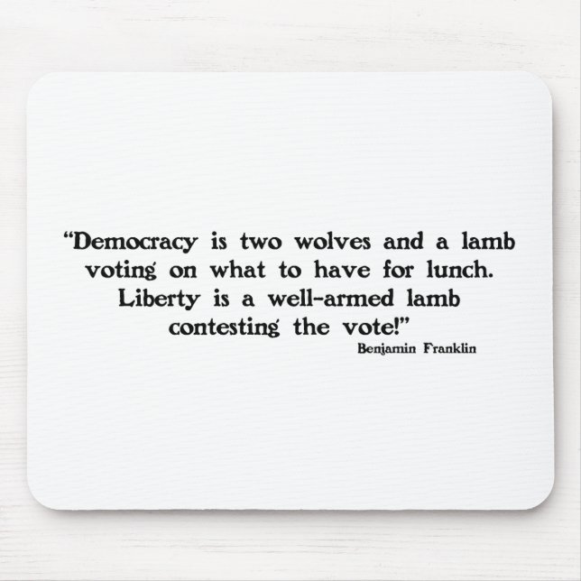 Two Wolves and a Lamb Mouse Mat (Front)