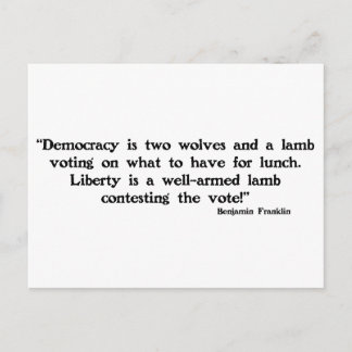 Two Wolves and a Lamb Postcard